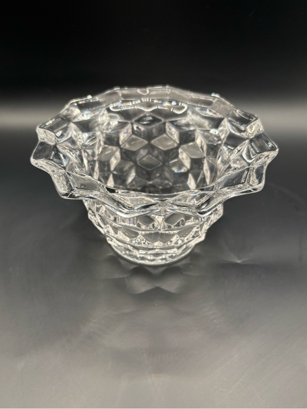 Vintage Fostoria American Clear Glass Mayonnaise Bowl from the "2056" line